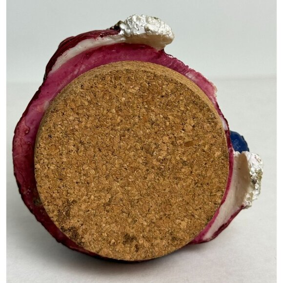 Santa Claus Glass Candy Dish 6" Removable Lid Holiday Hand-Painted Container - Picture 7 of 11